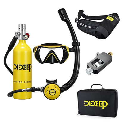 CE & DOT Approved 1L Portable High Pressure Scuba Diving Tank for 15-20 Minute Dives Use Compressed Air