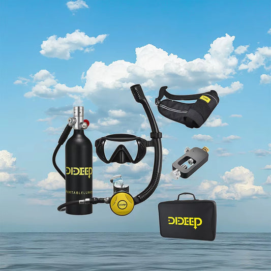 CE & DOT Approved 1L Portable High Pressure Scuba Diving Tank for 15-20 Minute Dives Use Compressed Air